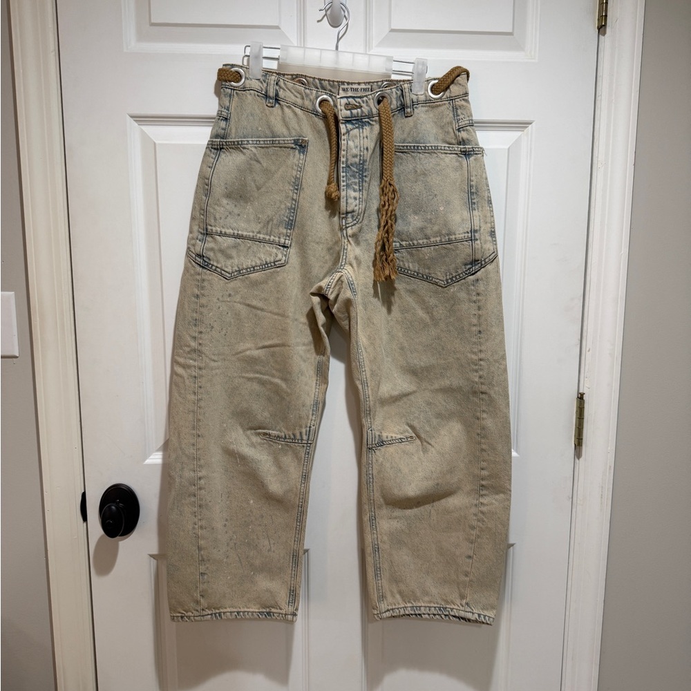 Free People Tan Ankle & Cropped Jeans